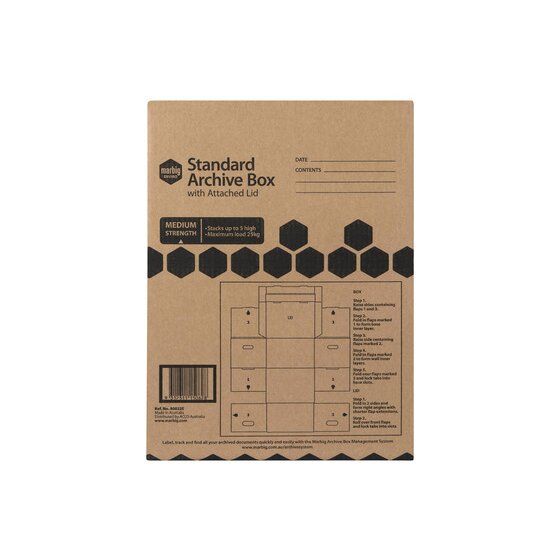 Marbig Enviro Archive Box with Attached Lid – 2 Pack