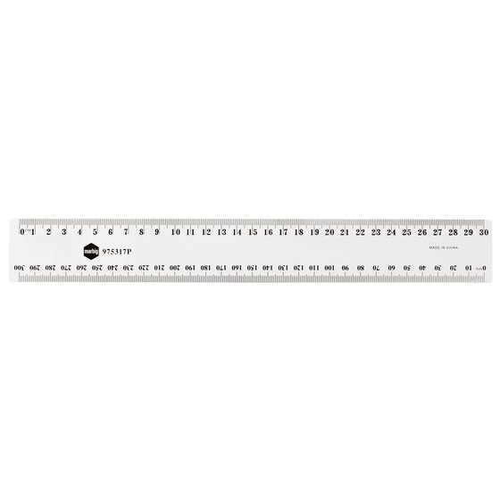 Marbig 30cm Clear Ruler – Straight Lines, Clean Measurements, Zero Guesswork