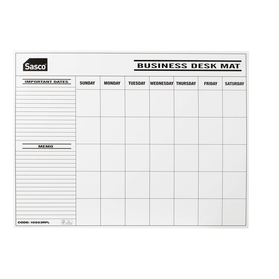 Sasco Desk Calendar Refill, Undated, Pack of 12 — Fits Item 10553