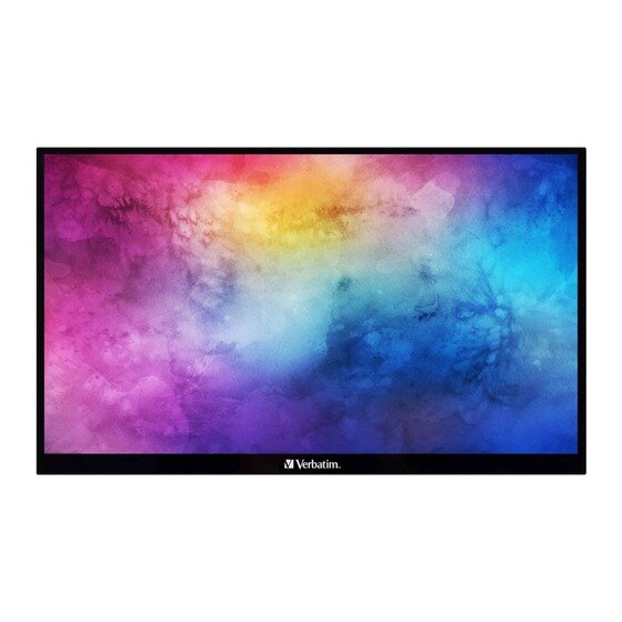 Verbatim 15.6" Portable Touch Screen Monitor – FHD 1080p, Robust Build