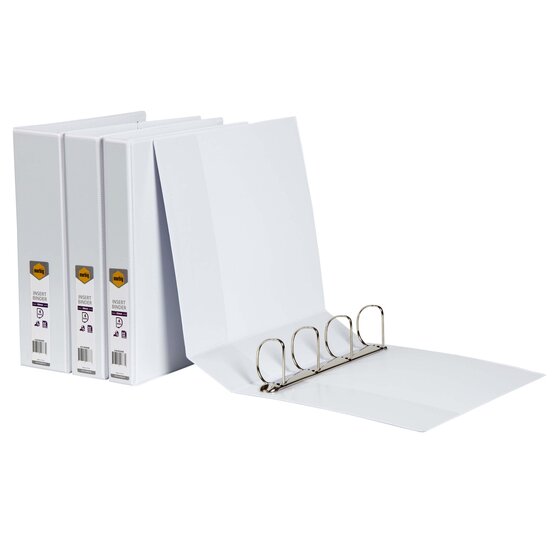 Marbig Clearview Insert Binder A4 50mm 4-Ring White