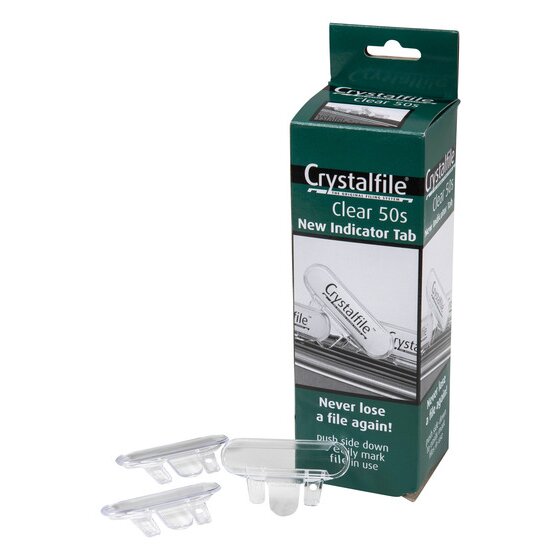 Crystalfile Clear Tabs – Pack of 50 for Suspension Filing