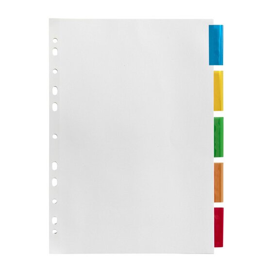 Marbig Indices & Dividers – 5 Insert Tab Manilla A4 Colour