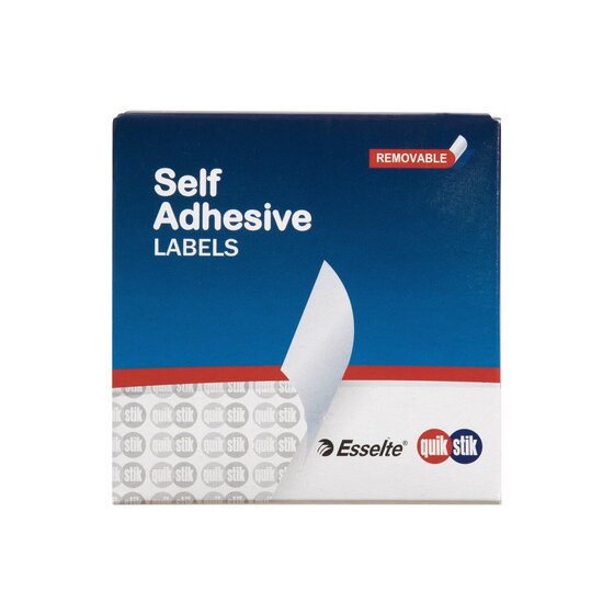 Quikstik Rectangle Label Dispenser – 24 × 40 mm, White, 375 Labels