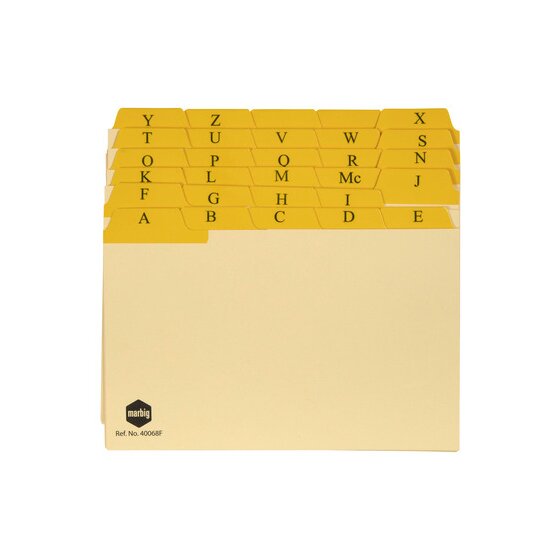 Marbig Guide Cards A-Z/1-31 Tab, Manilla 8x5 Buff
