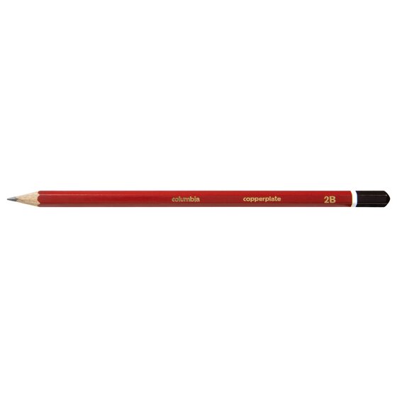 Columbia Copperplate 2B Lead Pencil, Hexagonal, Box of 20