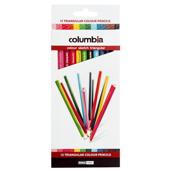 Columbia Coloursketch Colour Pencils | Triangular Barrel | Pack of 12