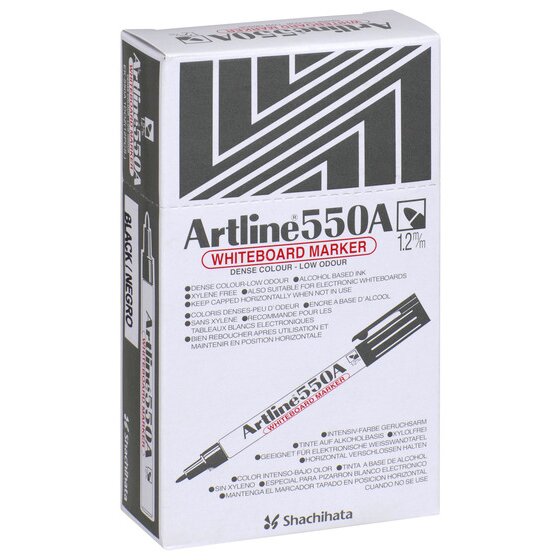 ARTLINE 550A WHITEBOARD MARKER 1.2MM BULLET NIB BLACK