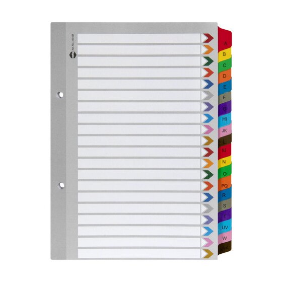 Marbig Indices & Dividers – A-Z Tab, Reinforced, A5, Colour
