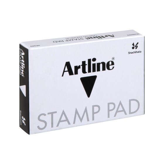 Artline EHJ-2 Stamp Pad – Black (#0), Metal & Plastic Casing