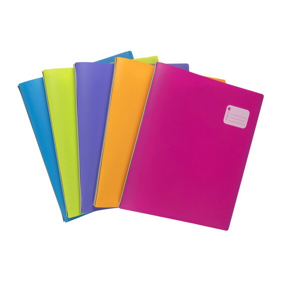 Marbig A4 Refillable Display Book – 20 Pockets, Assorted Colours