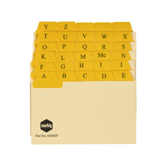 Marbig Guide Card Index Tabs A-Z / 1-31 Manilla 5x3 Buff