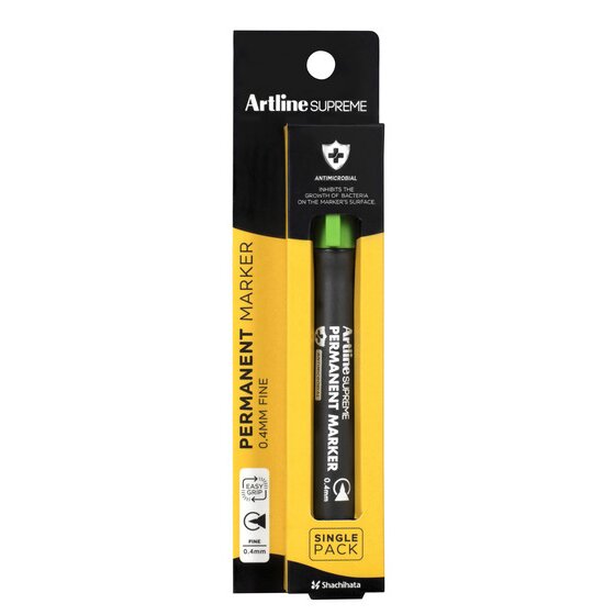 Artline Supreme Permanent Marker – Fine 0.4mm Nib, Green