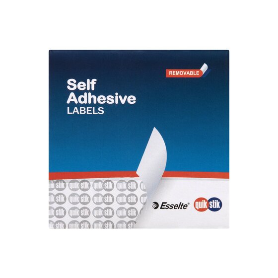 Quikstik Rectangle Label Dispenser – 10 x 16 mm White, 1500 Labels