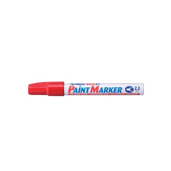 Artline 400 Permanent Paint Marker – 2.3mm Bullet Tip, Red (Box of 15)