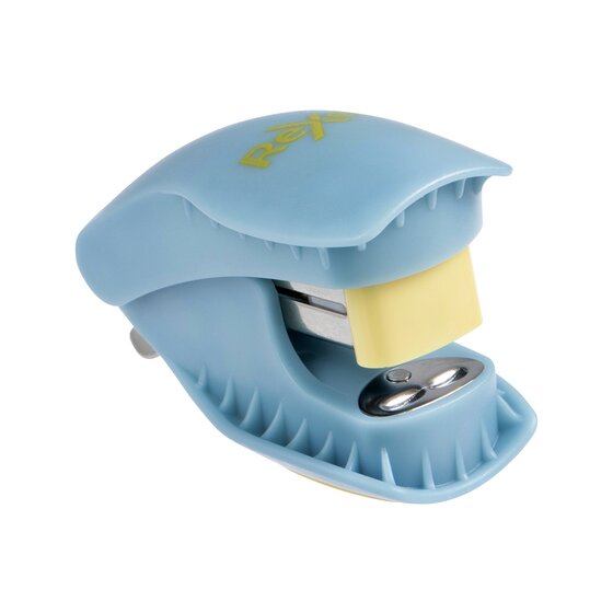 Rexel Mini Beasti Stapler – Blue/Yellow | Compact, Portable Design