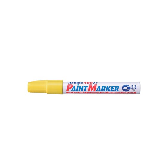 Artline 400 Permanent Paint Marker – 2.3mm Bullet Tip, Yellow