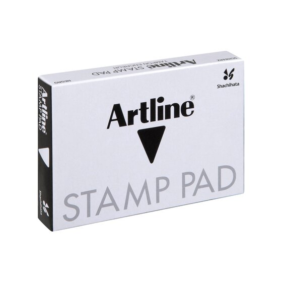 ARTLINE EHJ-3 Stamp Pad #1 Black – Water-Based No-Fade Ink, Metal & Plastic Casing