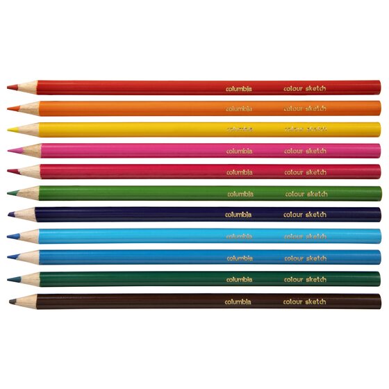 Columbia Coloursketch Colour Pencils | Round Barrel | Pack of 12
