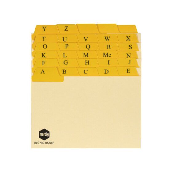 Marbig Guide Cards A-Z/1-31 Tab, Manilla 6x4 Buff