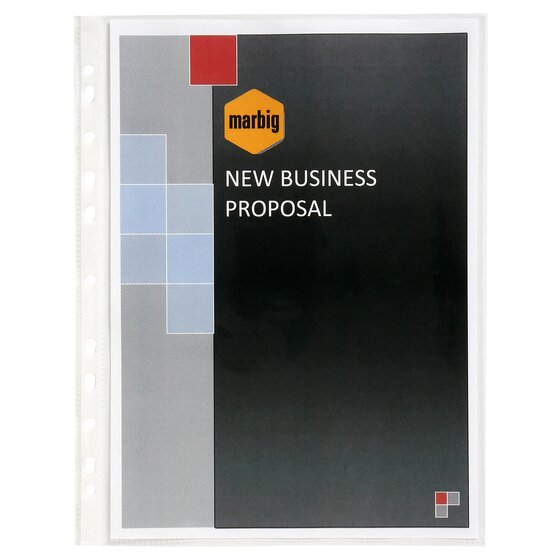 Marbig Heavyweight A4 Sheet Protectors – Tear-Resistant & Copysafe (50 Pack)