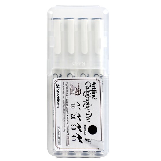 Artline Calligraphy Pen Black – Pack of 4 (HC)