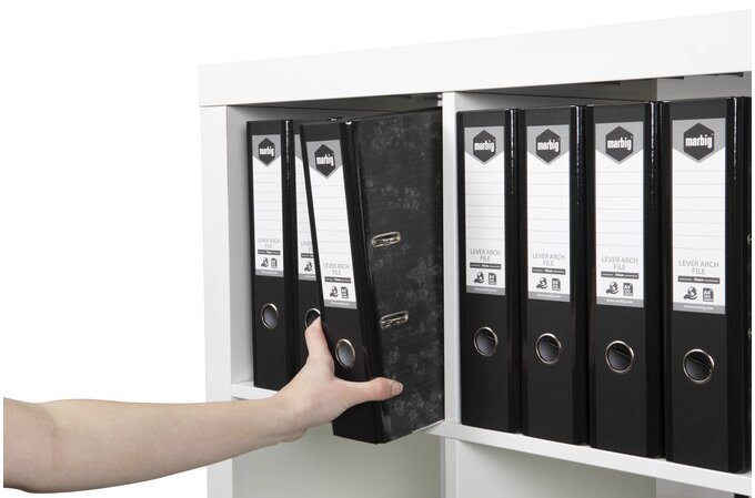 MARBIG LEVER ARCH FILE A4 REINFORCED SPINE BLACK MOTTLE | LEVER ARCH ...