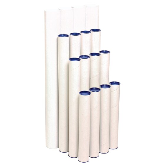 Marbig Mailing Tube 850mm x 90mm – Corrugated Document & Poster Tube with Lids