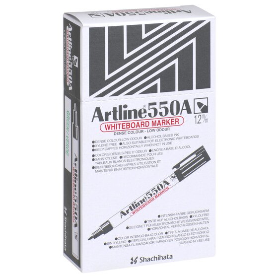 ARTLINE 550A Whiteboard Marker – 1.2mm Bullet Nib, Green