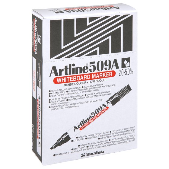 Artline 509A Whiteboard Marker – 5mm Chisel Nib, Red