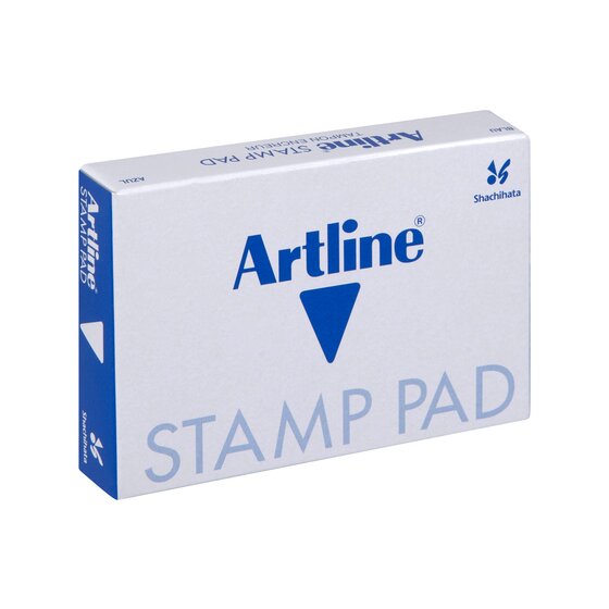 Artline EHJ-2 Stamp Pad #0 Blue – No-Fade Water-Based Ink, Metal & Plastic Casing