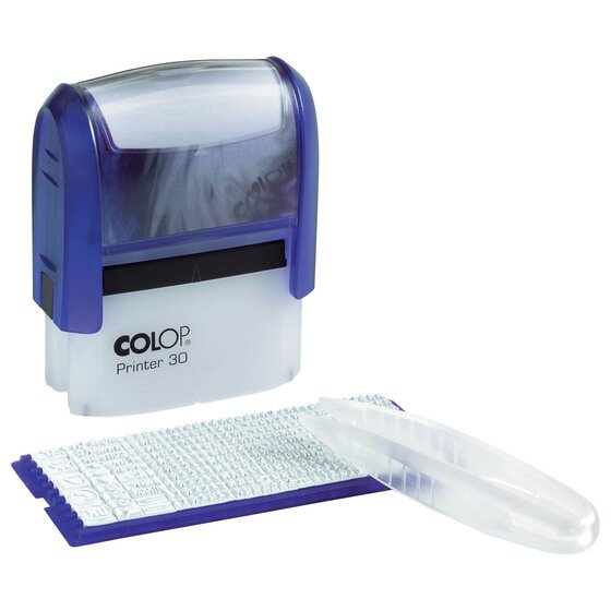 COLOP P30/1 DIY Self-Inking Stamp Set – Compact Custom Messages, Tweezers & Symbols