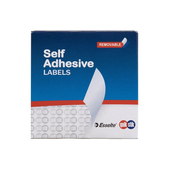 Quikstik Rectangle Label Dispenser – 44 x 89 mm, White, 100 Labels