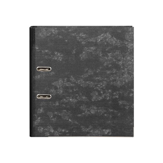 Marbig Lever Half Arch File – A4, Reinforced Spine, Black Mottle