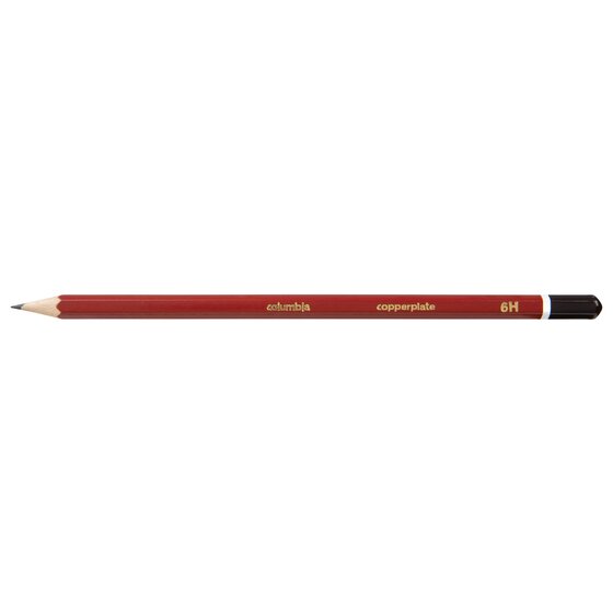 Columbia Copperplate 6H Hexagonal Lead Pencils – Box of 20