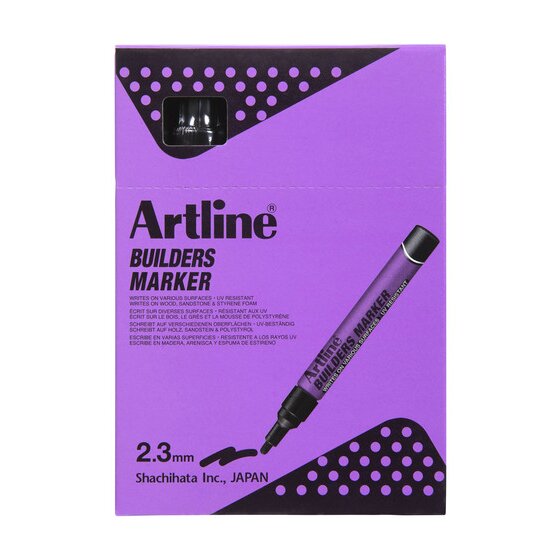 Artline Professional Series Builders Permanent Marker – Black (Concrete, Wood, Sandstone)