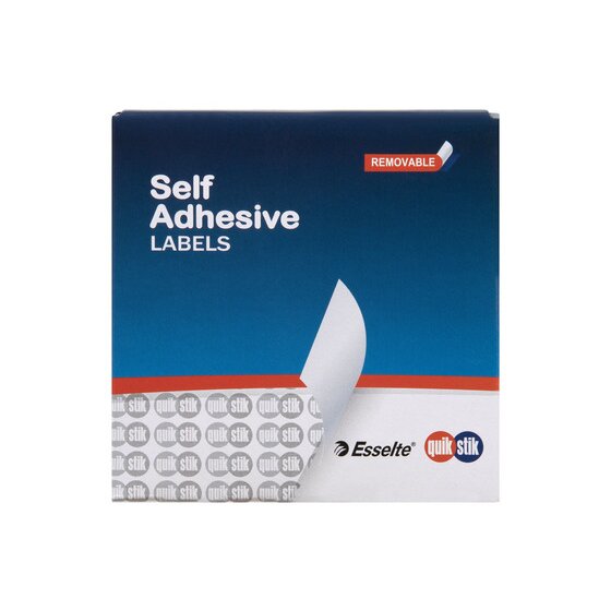 Quikstik Label Dispenser – Rectangle 19 x 40 mm White, 450 Labels