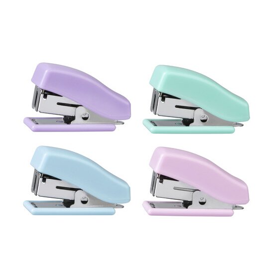Marbig Mini Stapler with Staples – Pastel Assorted