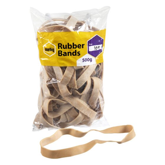 Marbig Rubber Bands Size 109 – Natural Rubber