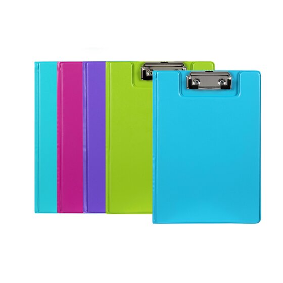 Marbig A4 Clipfolder – Polypropylene, Summer Colours, Assorted