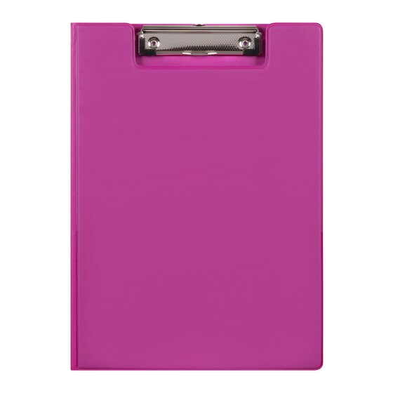 Marbig A4 Clipfolder in Pink – Polyethylene Document Holder for Home, School & Office