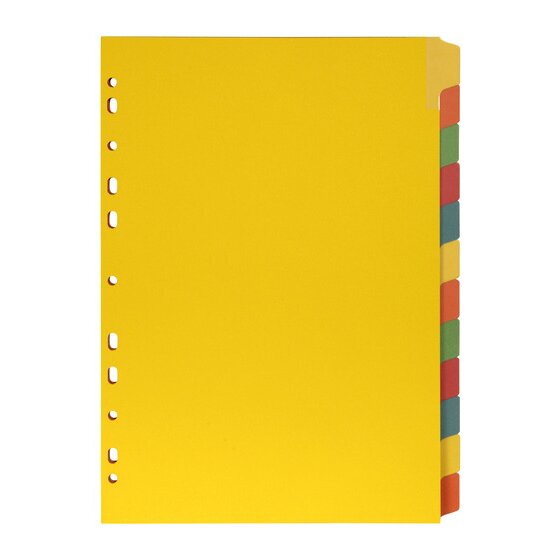 Marbig Indices & Dividers – 12 Tab, Manilla, A4, Eraseable