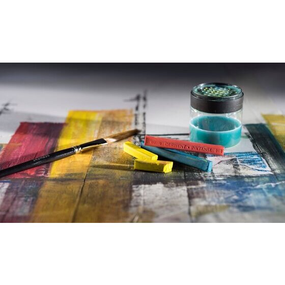 Derwent Inktense Block Tin 24 – Water-Soluble Drawing Blocks, 24 Colours