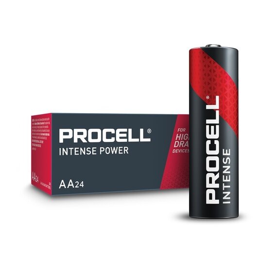 Procell Intense Alkaline AA Batteries – Pack of 24
