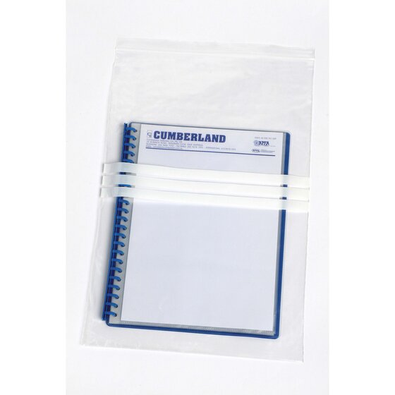 Cumberland Press Seal Bags 50 Mic 305 x 460mm Clear & White