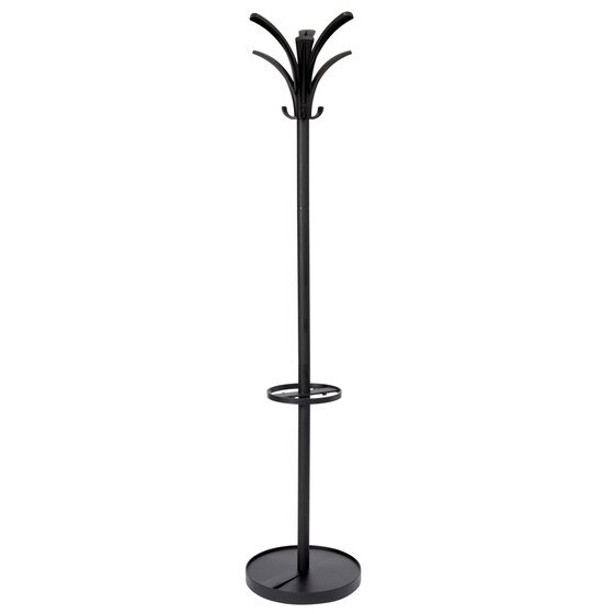 Alba Brio Coat Rack – Black High-Capacity Stand for Home, Office & Public Spaces