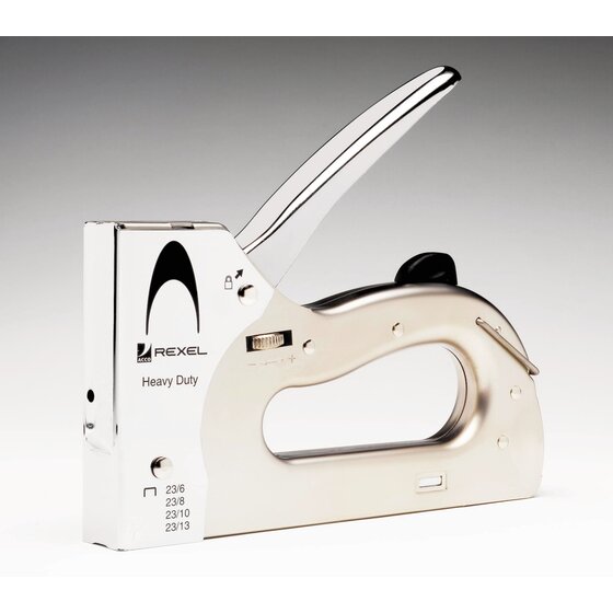 REXEL Mercury Heavy-Duty Tacker – Silver | Metal Housing, Adjustable Power