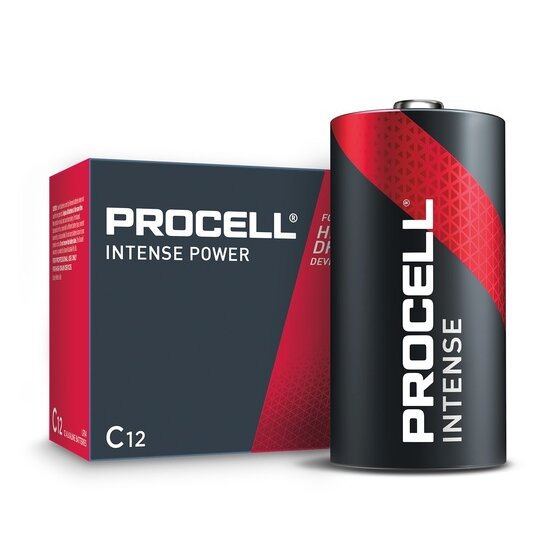 Procell Intense Alkaline C Batteries – Pack of 12