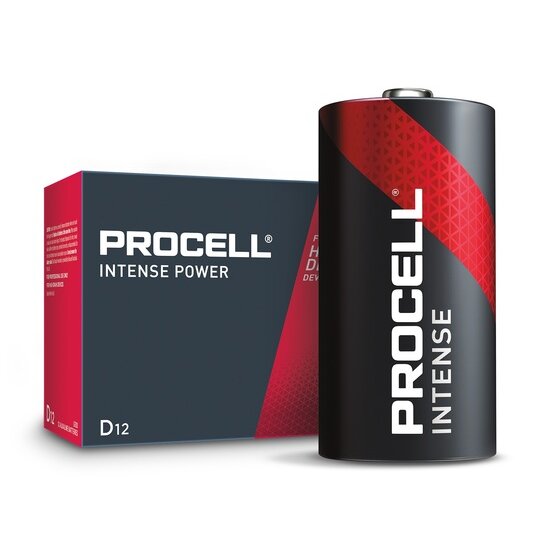 Procell Intense Alkaline D Batteries – Pack of 12