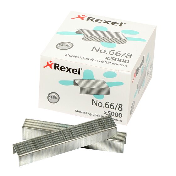 REXEL STAPLES GIANT 66/8MM BOX 5000